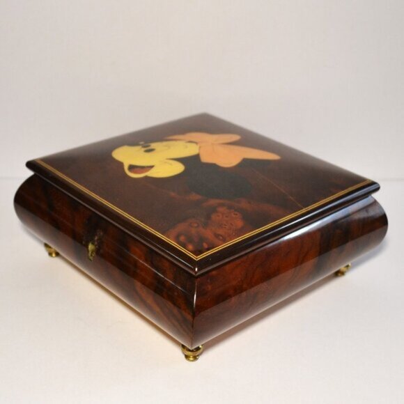 Music Box With Minnie Mouse On Lid Lacquer Finish Made In Italy - Picture 3 of 9